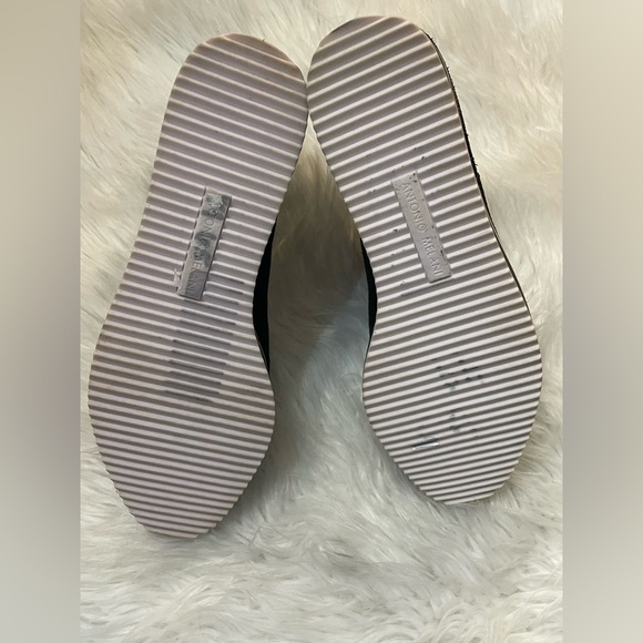 Antonio Melani Brexton Suede Wedge Ankle Bootie Black 6.5 Leather Shoe Women’s - Picture 13 of 15